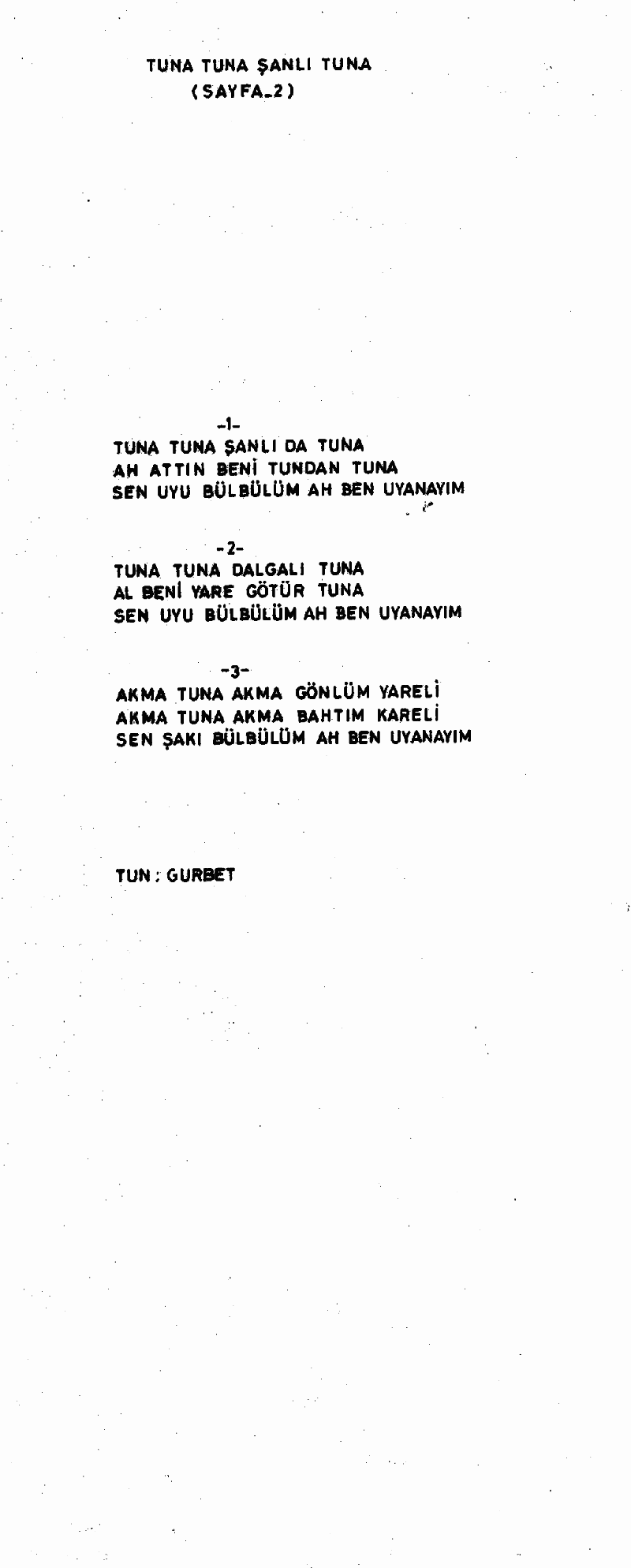 TUNA TUNA ŞANLI TUNA