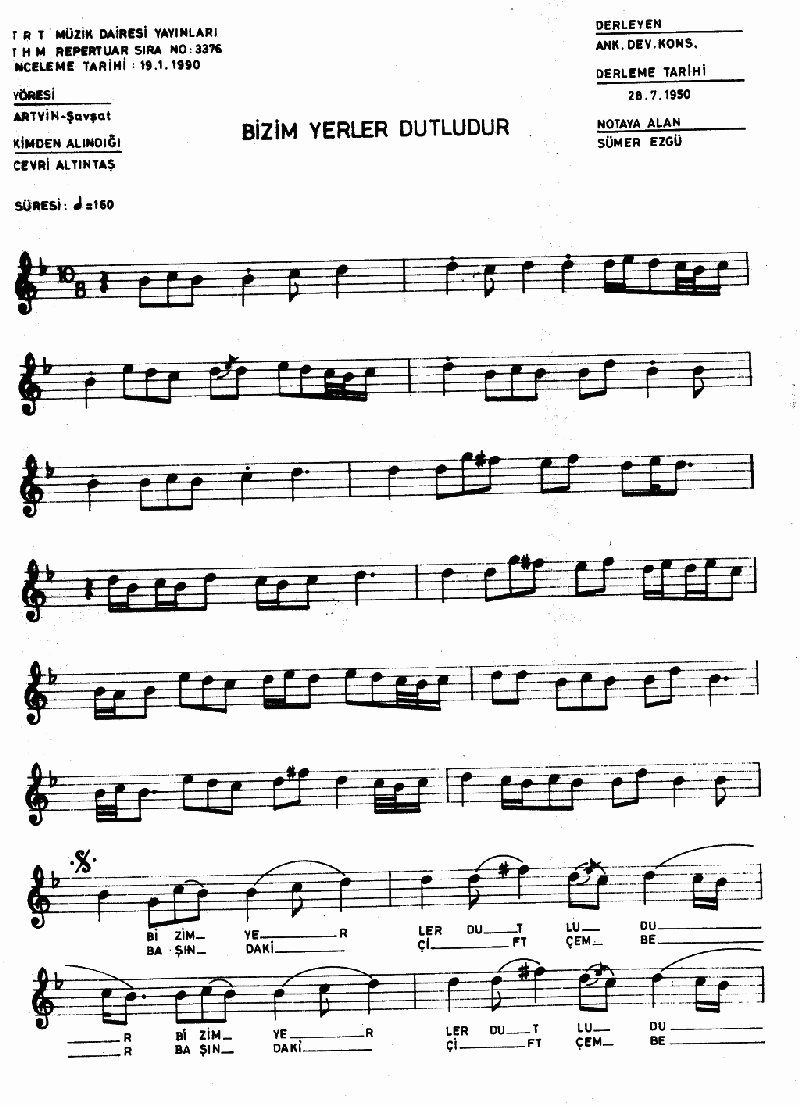 BİZİM YERLER DUTLUDUR