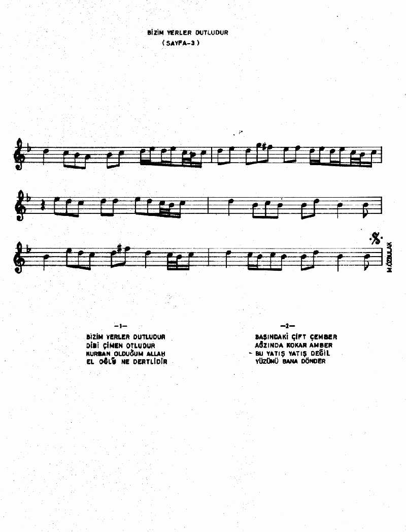 BİZİM YERLER DUTLUDUR