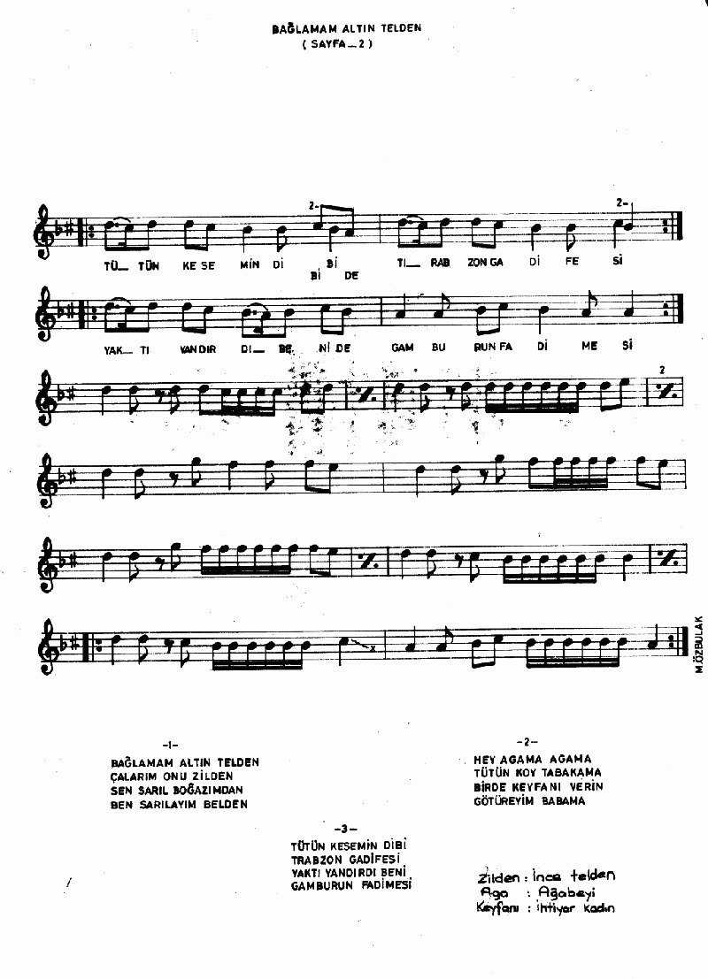 BAĞLAMAM ALTIN TELDEN