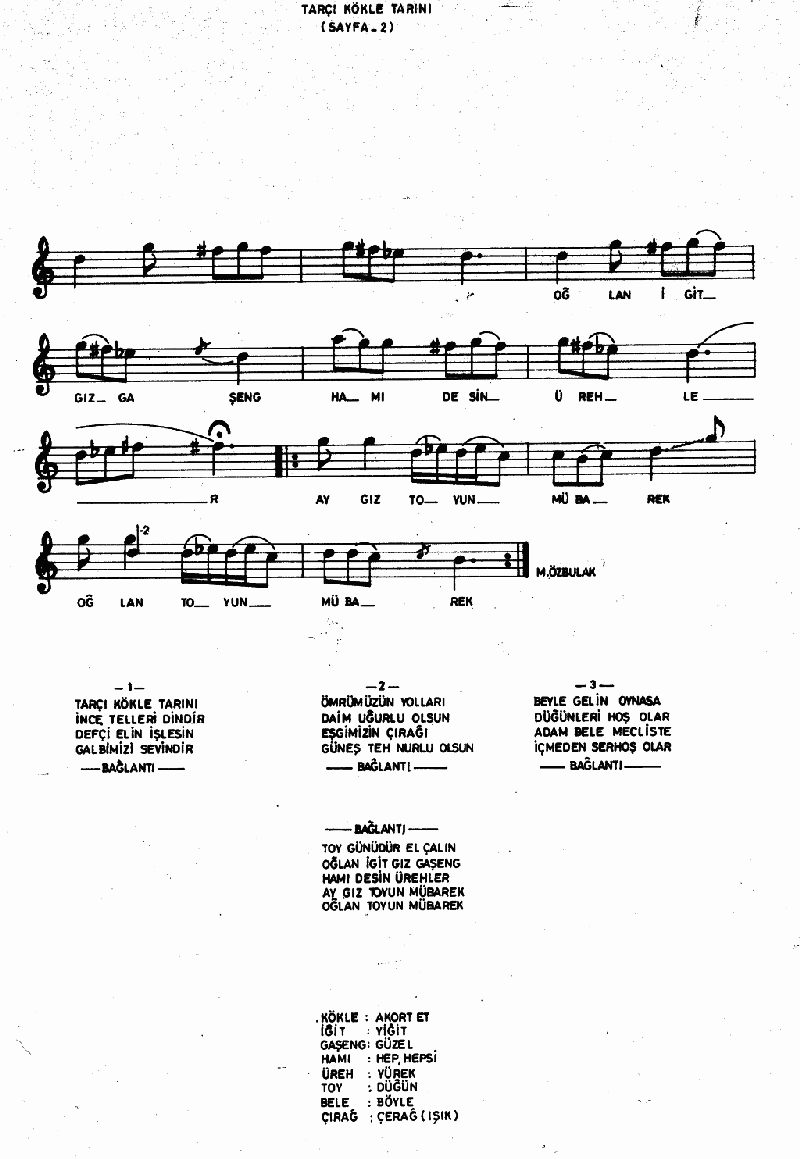 TARÇI KÖKLE TARINI (Toy Günü)