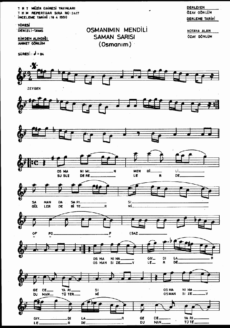 OSMAN'IMIN MENDİLİ SAMAN SARISI