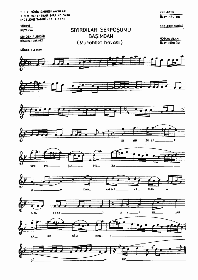 SIYIRDILAR SERPOŞUMU BAŞIMDAN