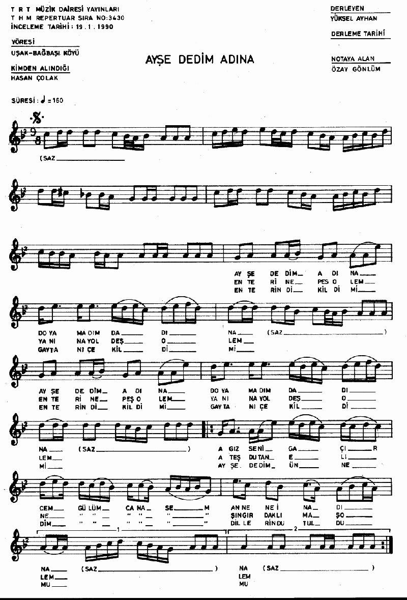 AYŞE DEDİM ADINA