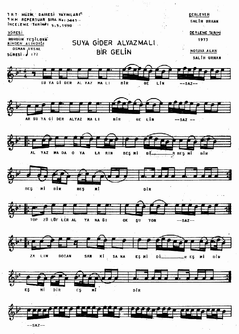 SUYA GİDER AL YAZMALI BİR GELİN
