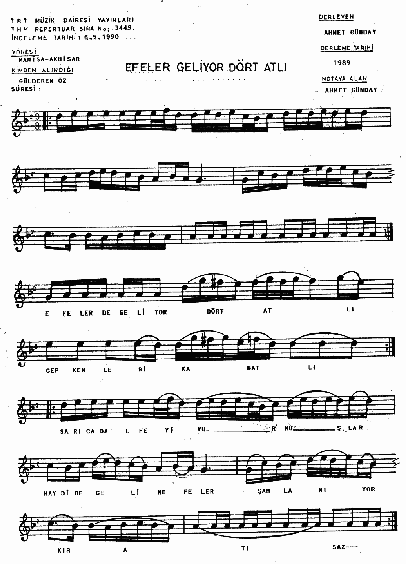 EFELER GELİYOR DÖRT ATLI