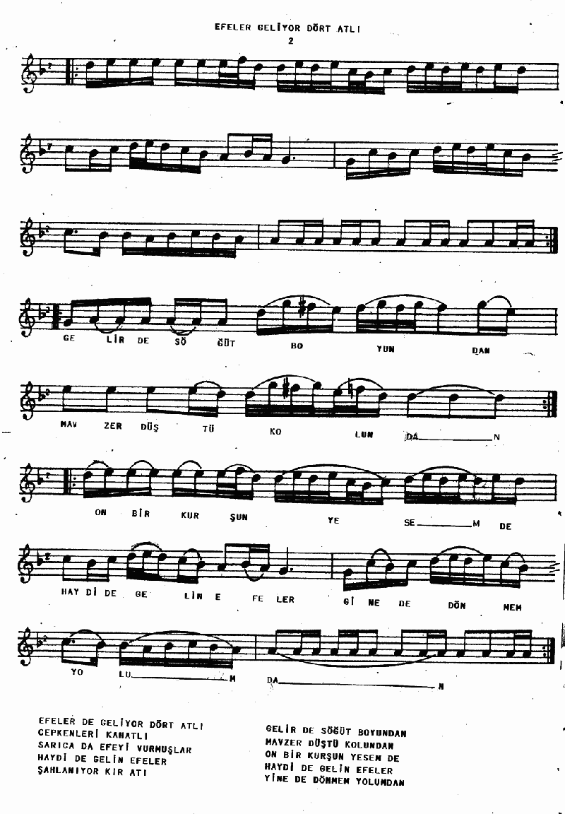 EFELER GELİYOR DÖRT ATLI