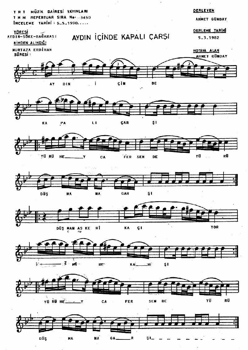 AYDIN İÇİNDE KAPALI ÇARŞI (Yeni Cafer Türküsü))