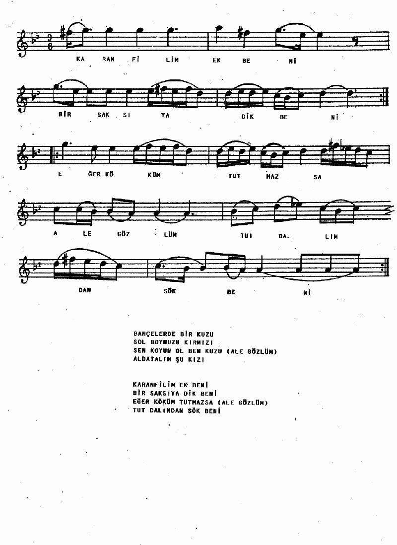 BAHÇELERDE BİR KUZU