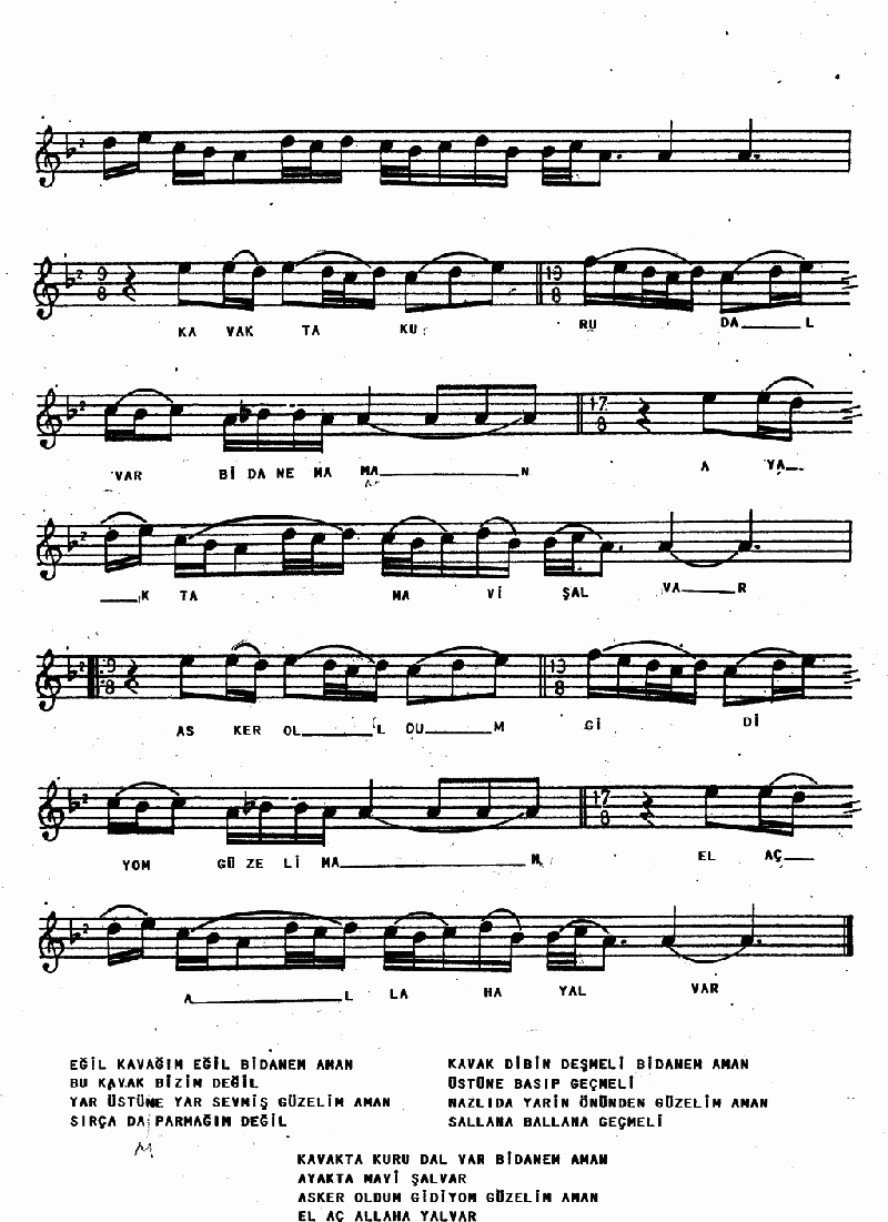 EĞİL KAVAĞIM EĞİL - II