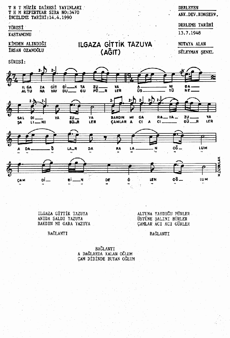 ILGAZ'A GİTTİK TAZU'YA