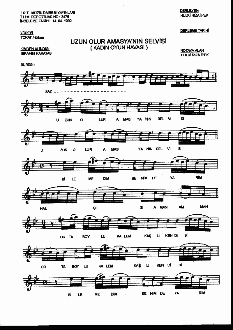 UZUN OLUR AMASYA'NIN SELVİSİ