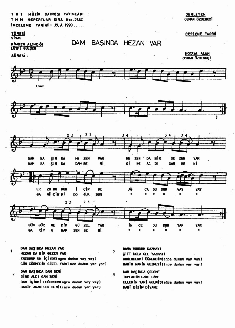 DAM BAŞINDA HEZEN VAR