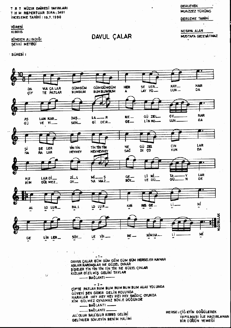 DAVUL ÇALAR HERSELER KAYNAR