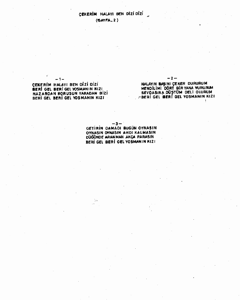 ÇEKERİM HALAYI BEN DİZİ DİZİ