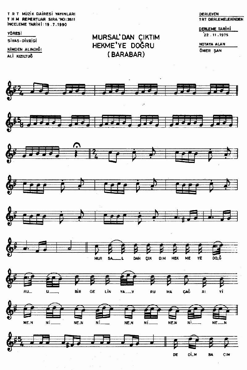 MURSAL'DAN ÇIKTIM HEKME'YE DOĞRU (Barabar)