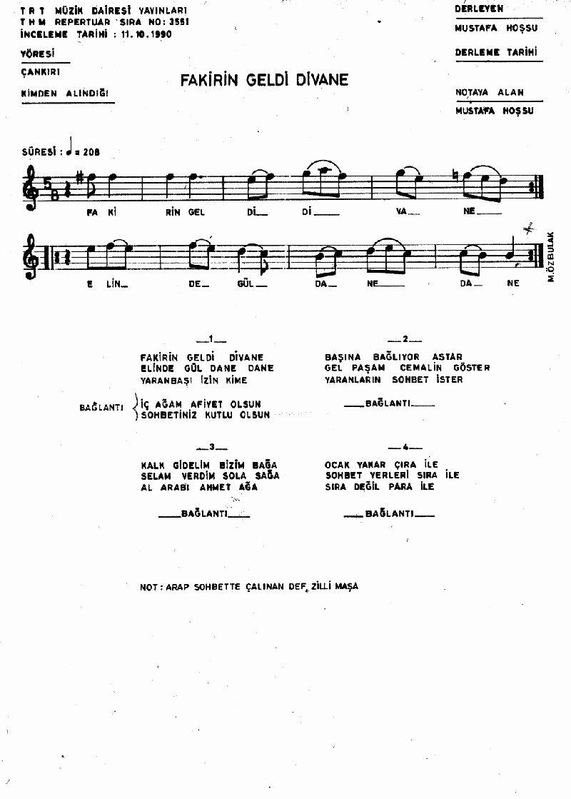 FAKİRİN GELDİ DİVANE