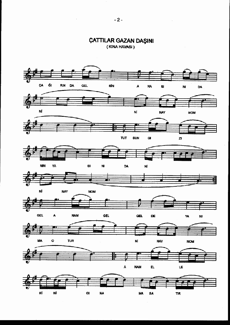 ÇATTILAR GAZAN DAŞINI