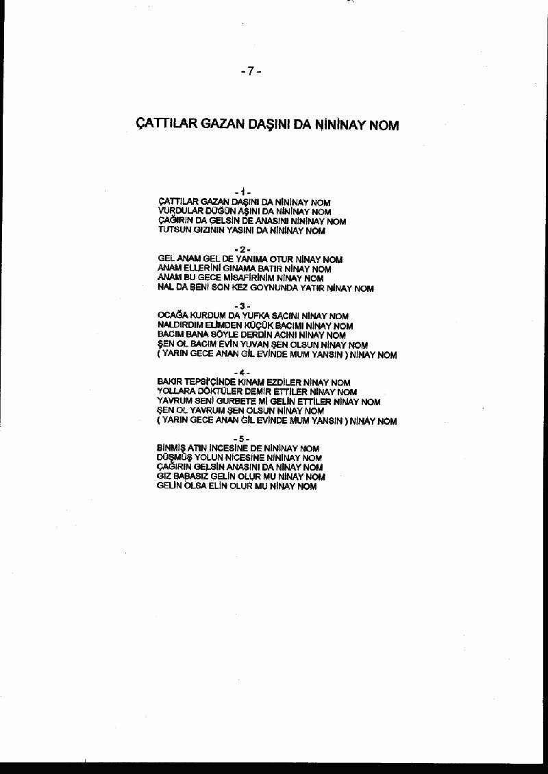 ÇATTILAR GAZAN DAŞINI