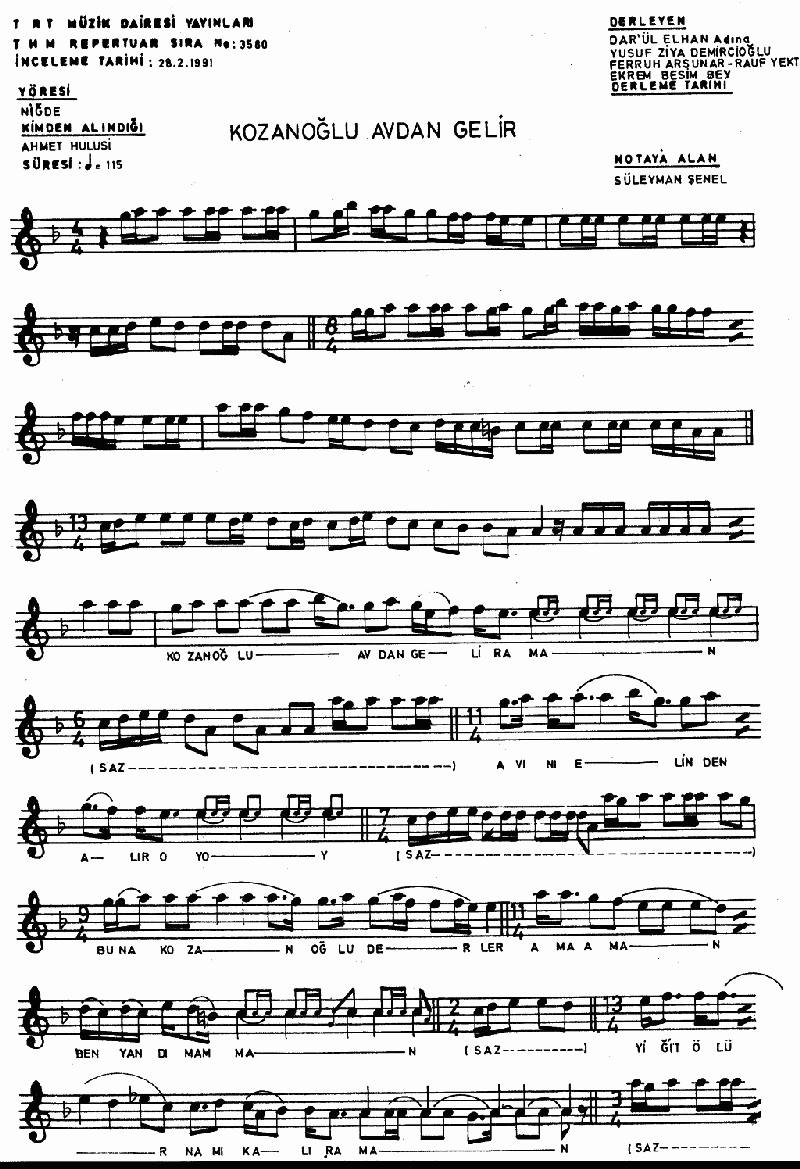 KOZANOĞLU AVDAN GELİR