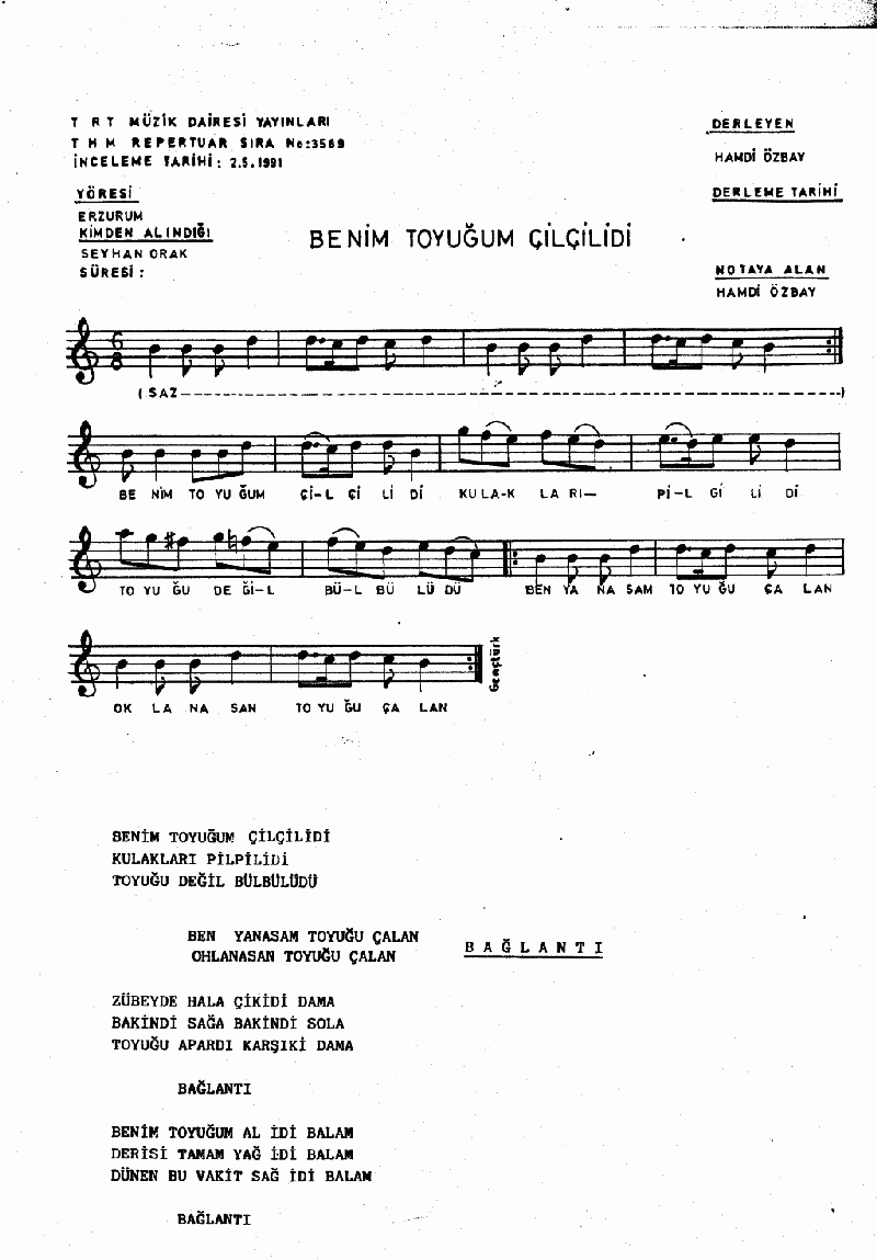 BENİM TAVUĞUM ÇİLÇİLİDİR