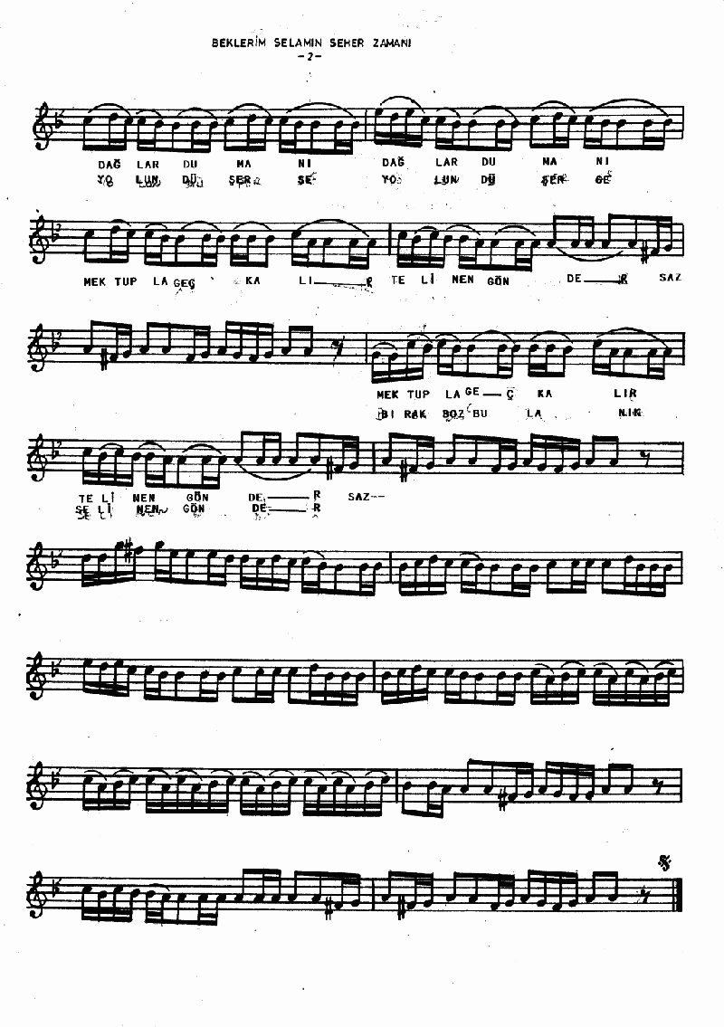 BEKLERİM SELAMIN SEHER ZAMANI