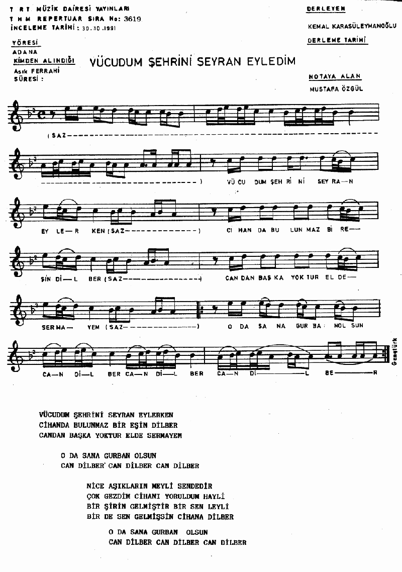 VÜCUDUM ŞEHRİNİ SEYRAN EYLERKEN