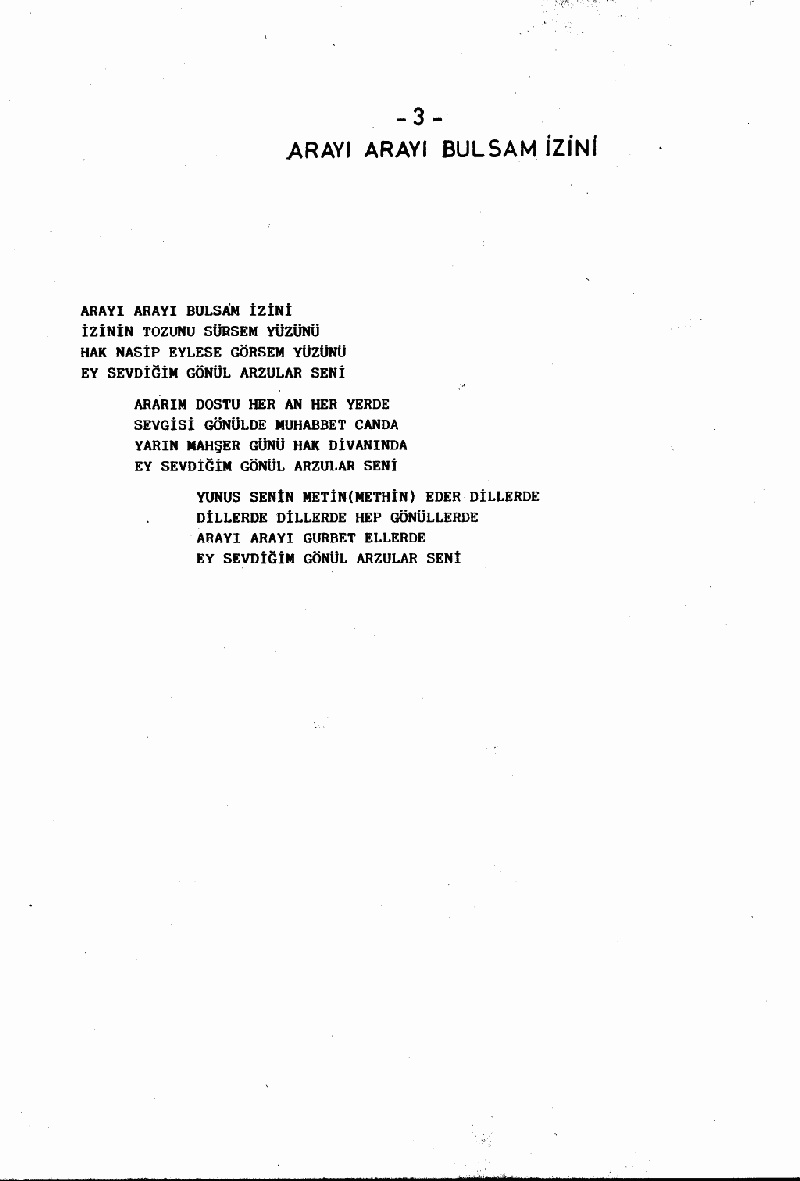 ARAYI ARAYI BULSAM İZİNİ