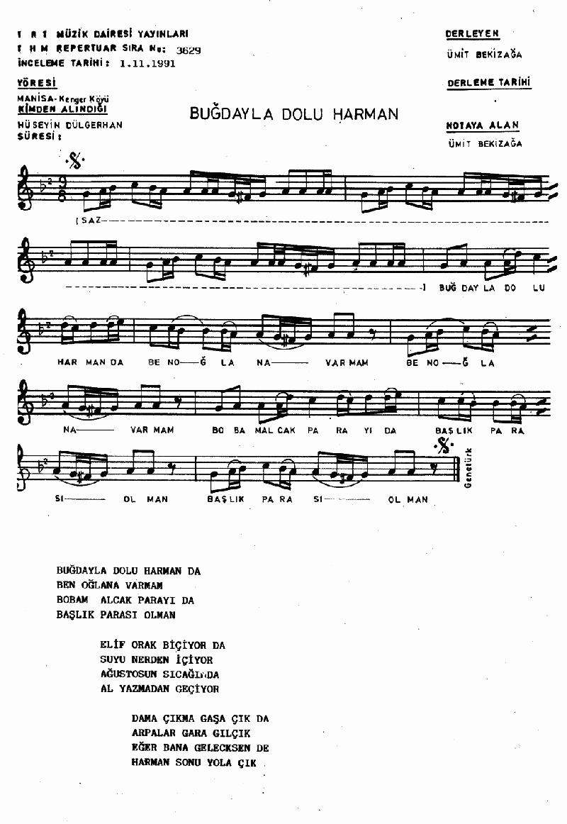 BUĞDAYLA DOLU HARMAN