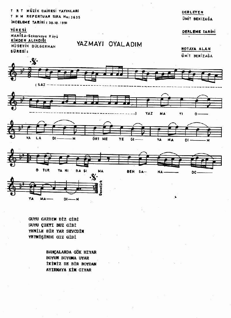 YAZMAYI OYALADIM