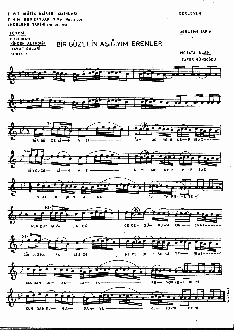 BİR GÜZELİN AŞIĞIYIM ERENLER