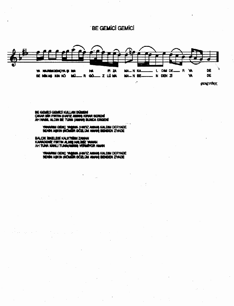 BE GEMİCİ  GEMİCİ