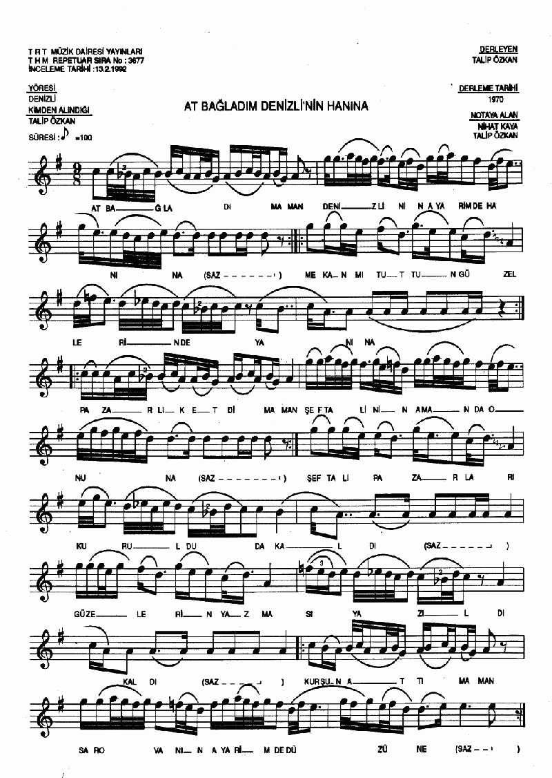 AT BAĞLADIM DENİZLİ'NİN HANINA