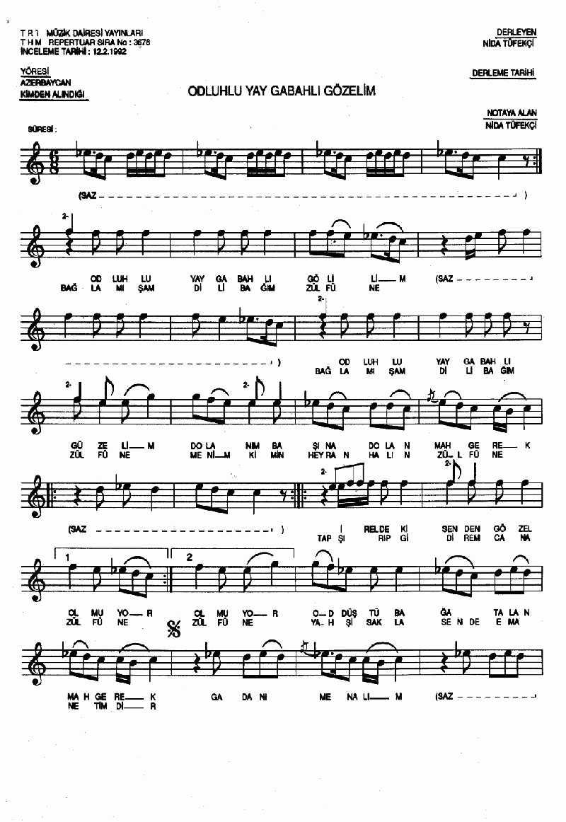 ODLUHLU YAY GABAHLI GÖZELİM