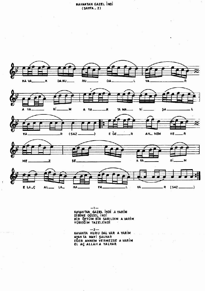 KAVAKTAN GAZEL İNDİ