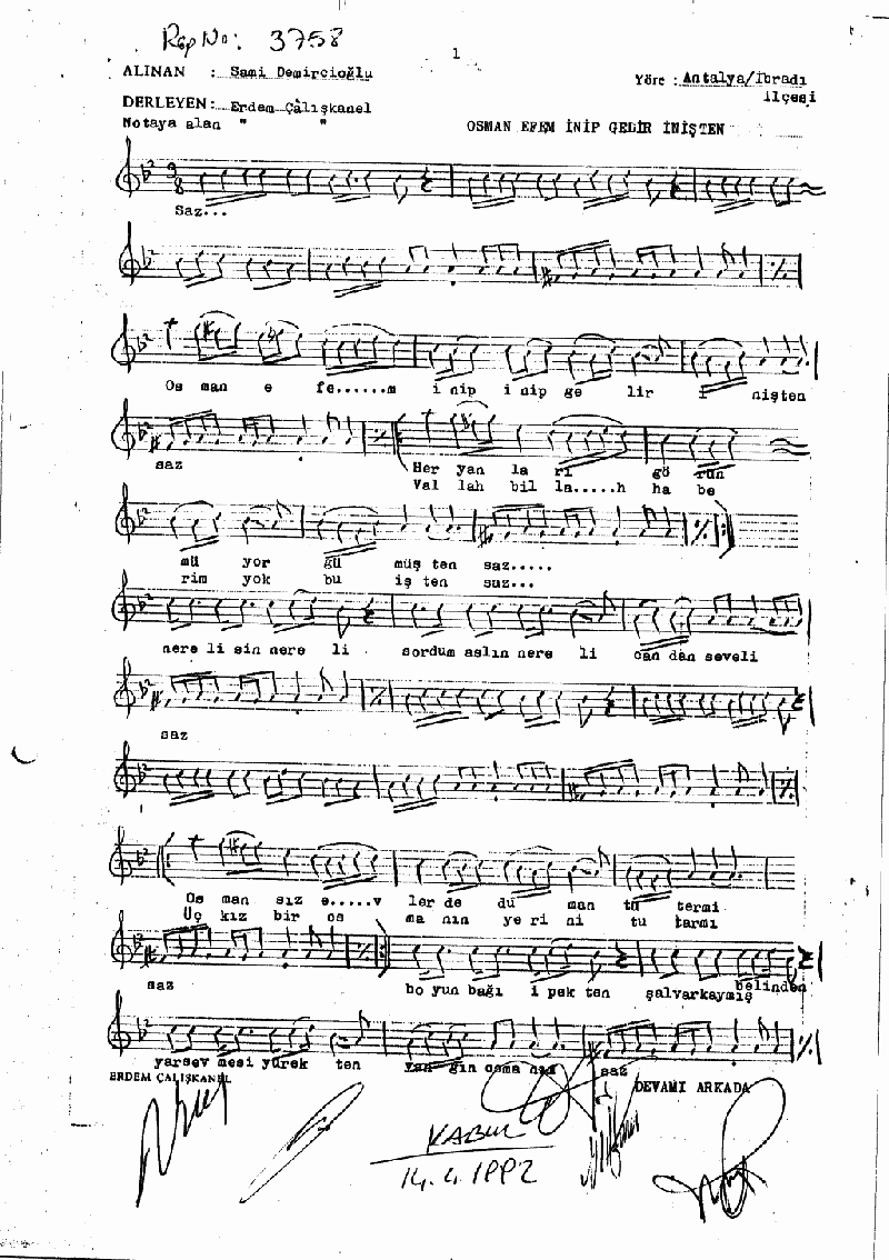 OSMAN EFE'M İNİP GELİR İNİŞTEN