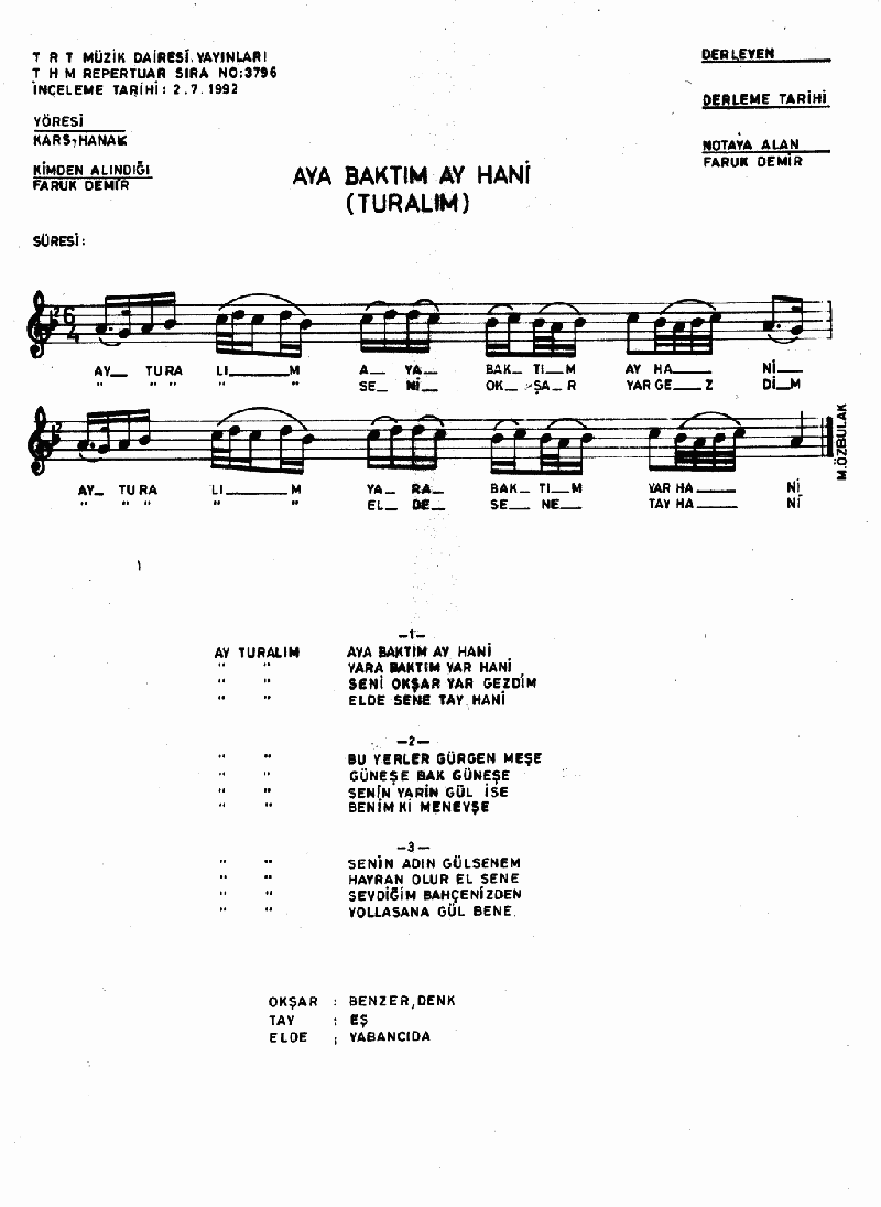AYA BAKTIM AY HANİ