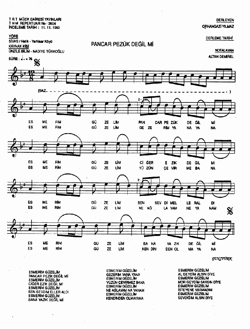 PANCAR PEZÜK DEĞİL Mİ