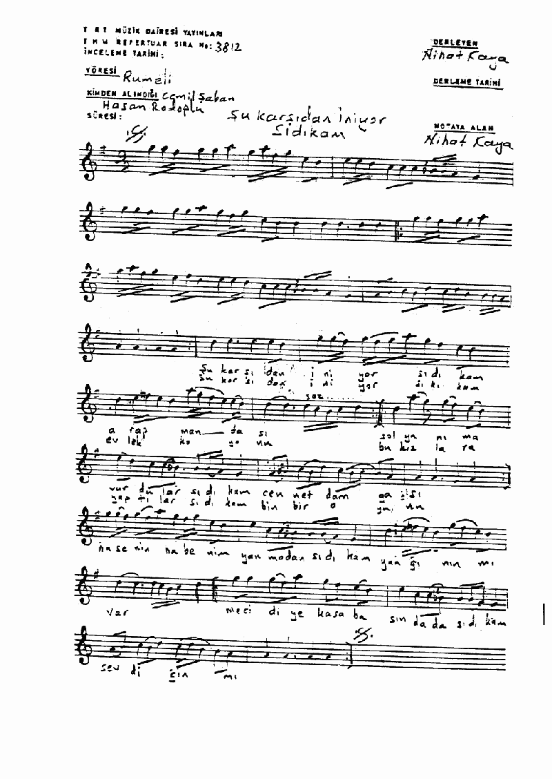 ŞU KARŞIDAN İNİYOR SIDIKA'M