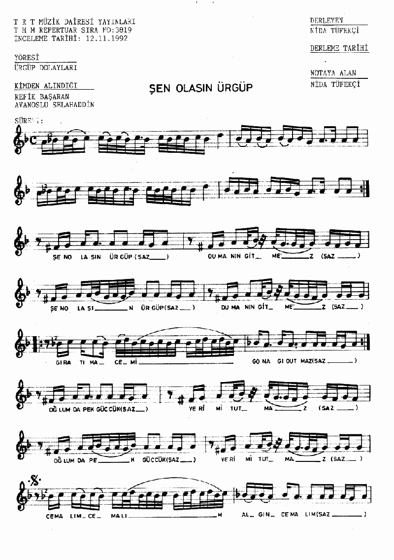 ŞEN OLASIN ÜRGÜP DUMANIN GİTMEZ