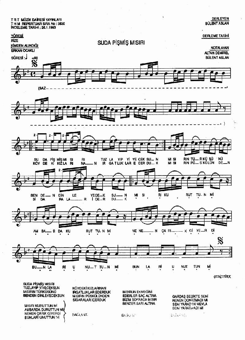 SUDA PİŞMİŞ MISIRI