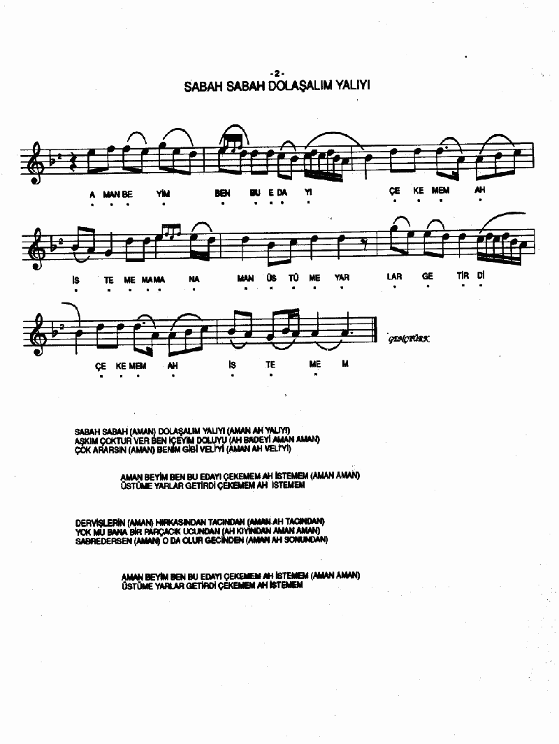 SABAH SABAH DOLAŞALIM YALIYI