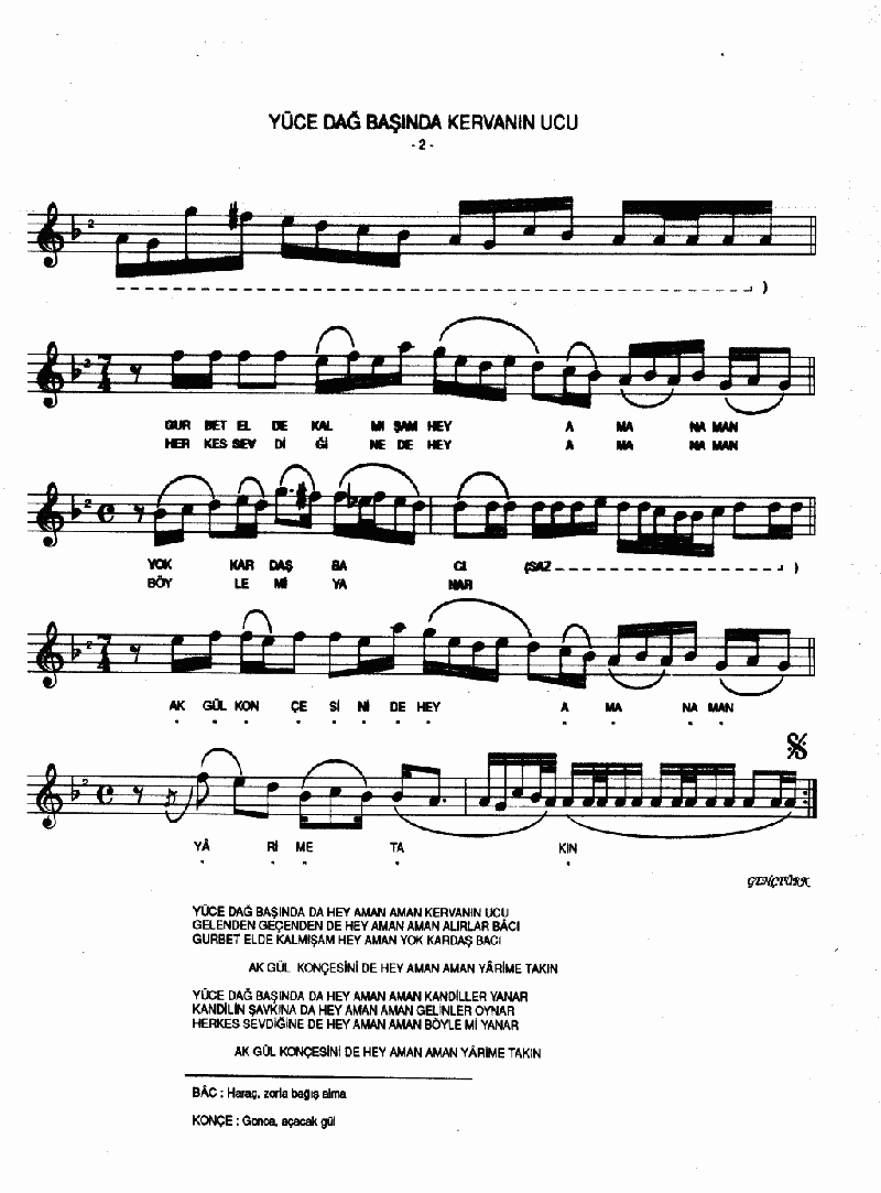 YÜCE DAĞ BAŞINDA KERVANIN UCU