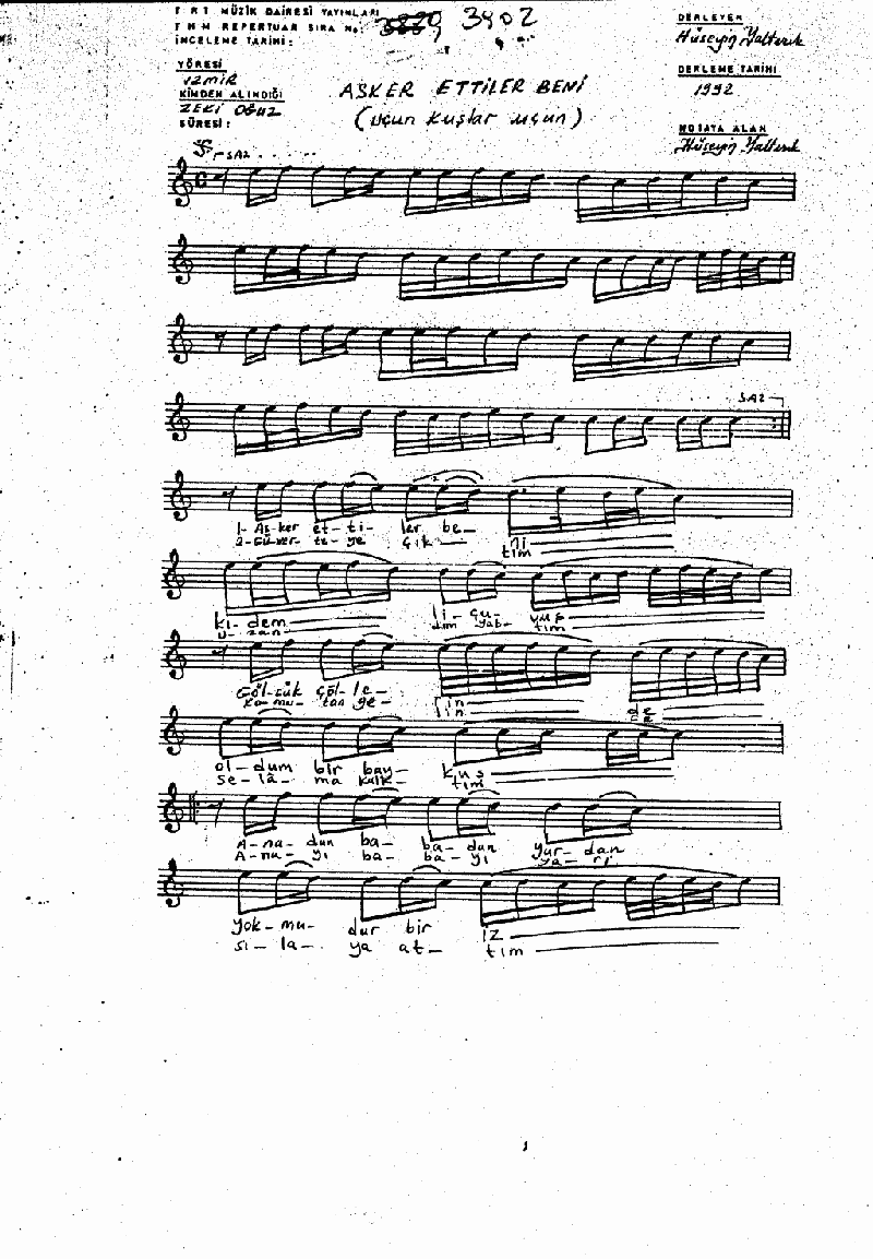 ASKER ETTİLER BENİ (Uçun Kuşlar Uçun)