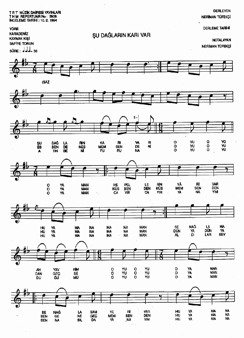 ŞU DAĞLARIN KARI VAR