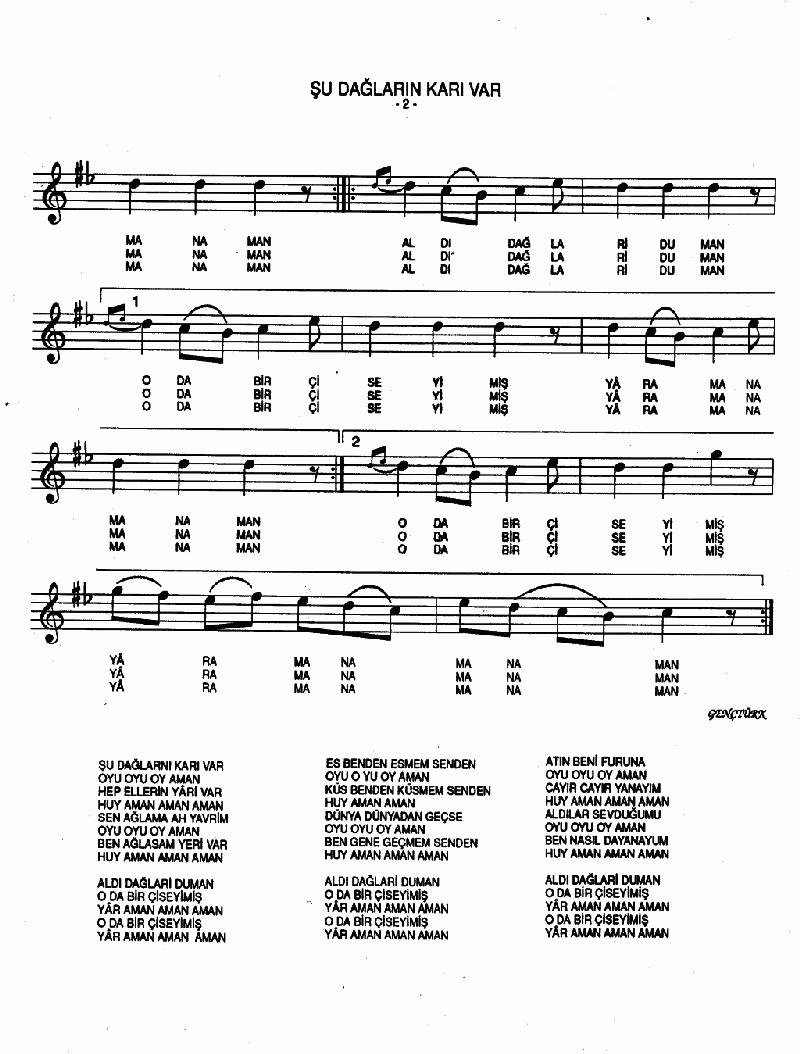 ŞU DAĞLARIN KARI VAR