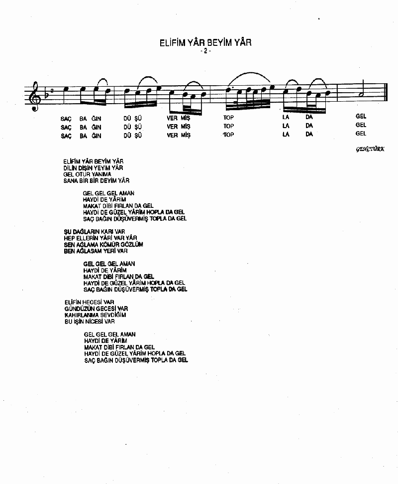ELİFİM YAR BEYİM YAR