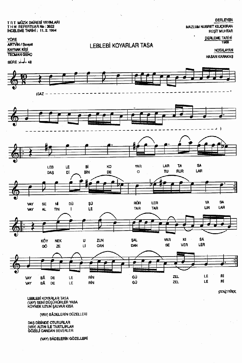 LEBLEBİ KOYARLAR TASA