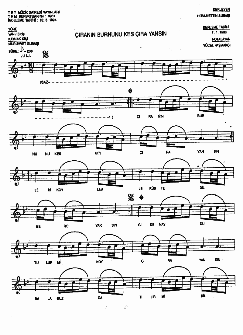 ÇIRANIN BURNUNU KES