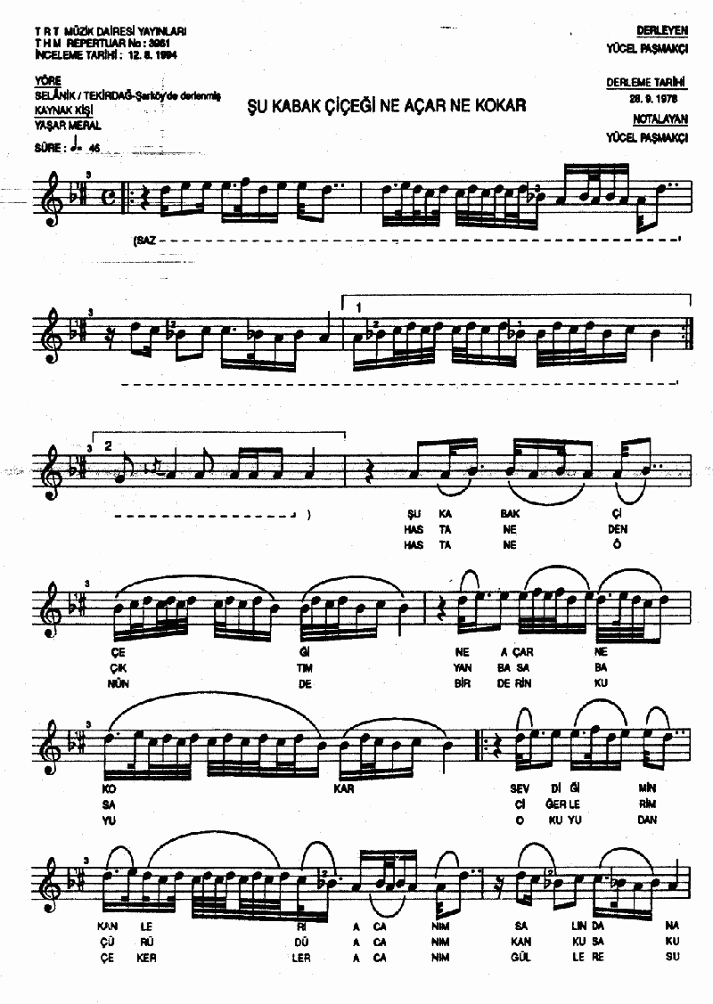 ŞU KABAK ÇİÇEĞİ NE AÇAR NE KOKAR